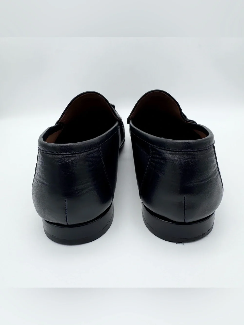 Peter Huber Ascot Classic Black Leather Horsebit Loafers Men's Size 13 M